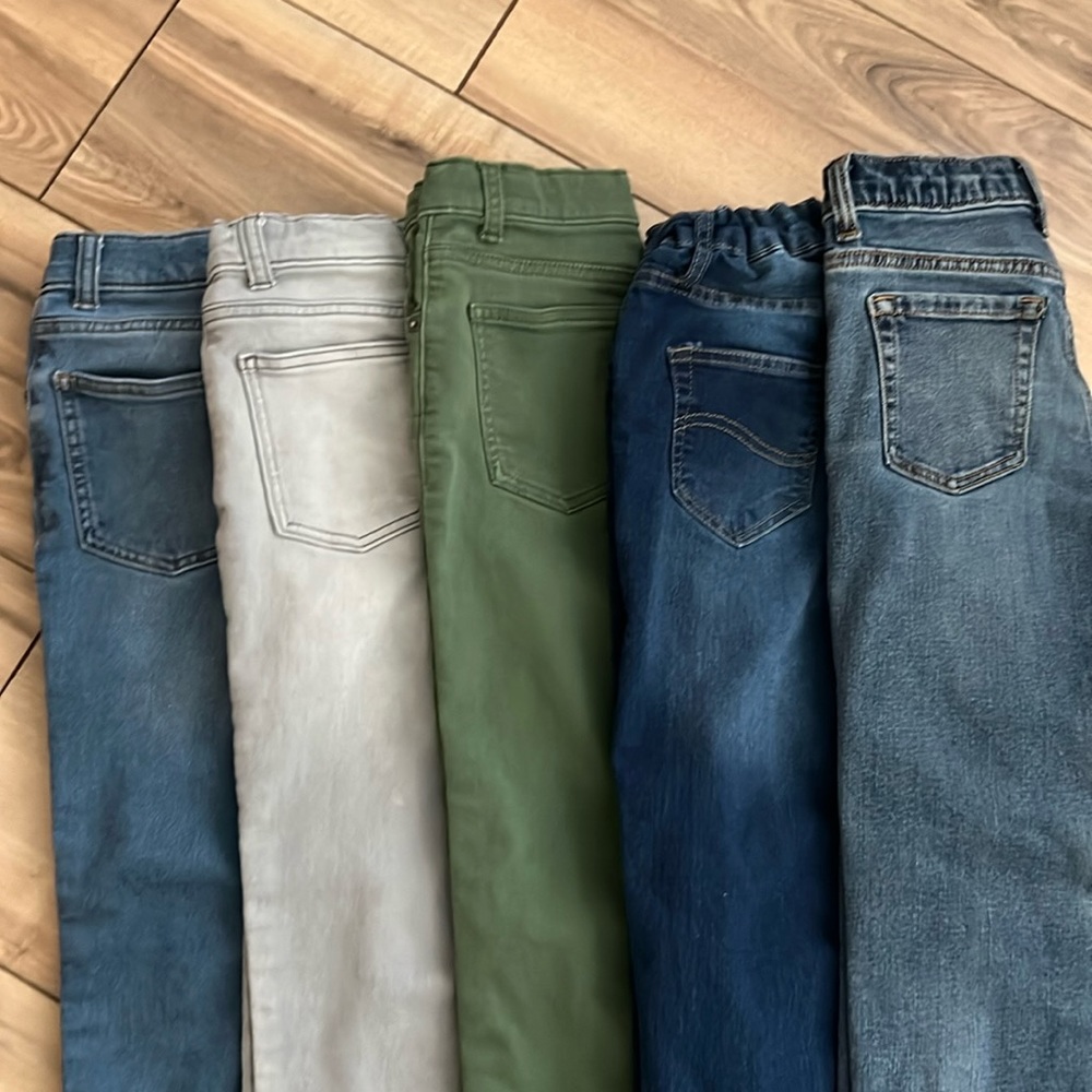 5 pair of boys size 10 slim jeans